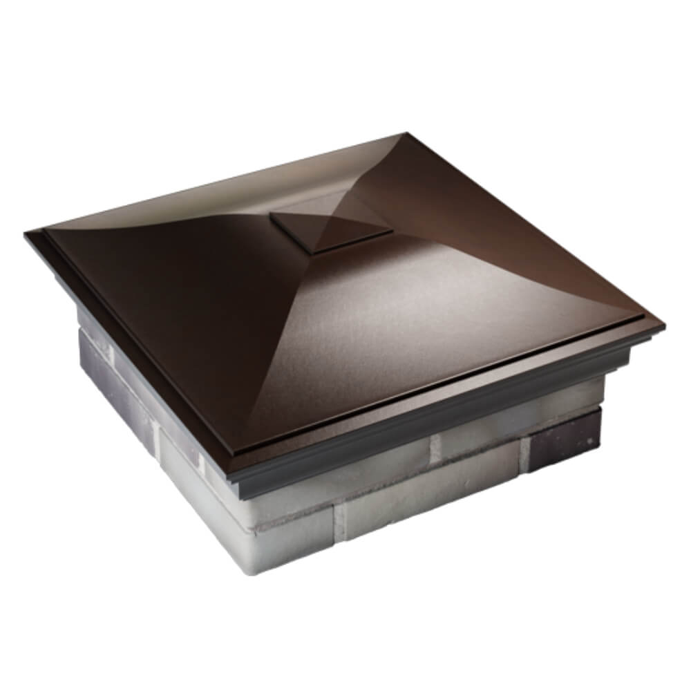 Колпак Zking Монблан Коричневый на столб 2х2 кирпича (515х515мм) Омск фото