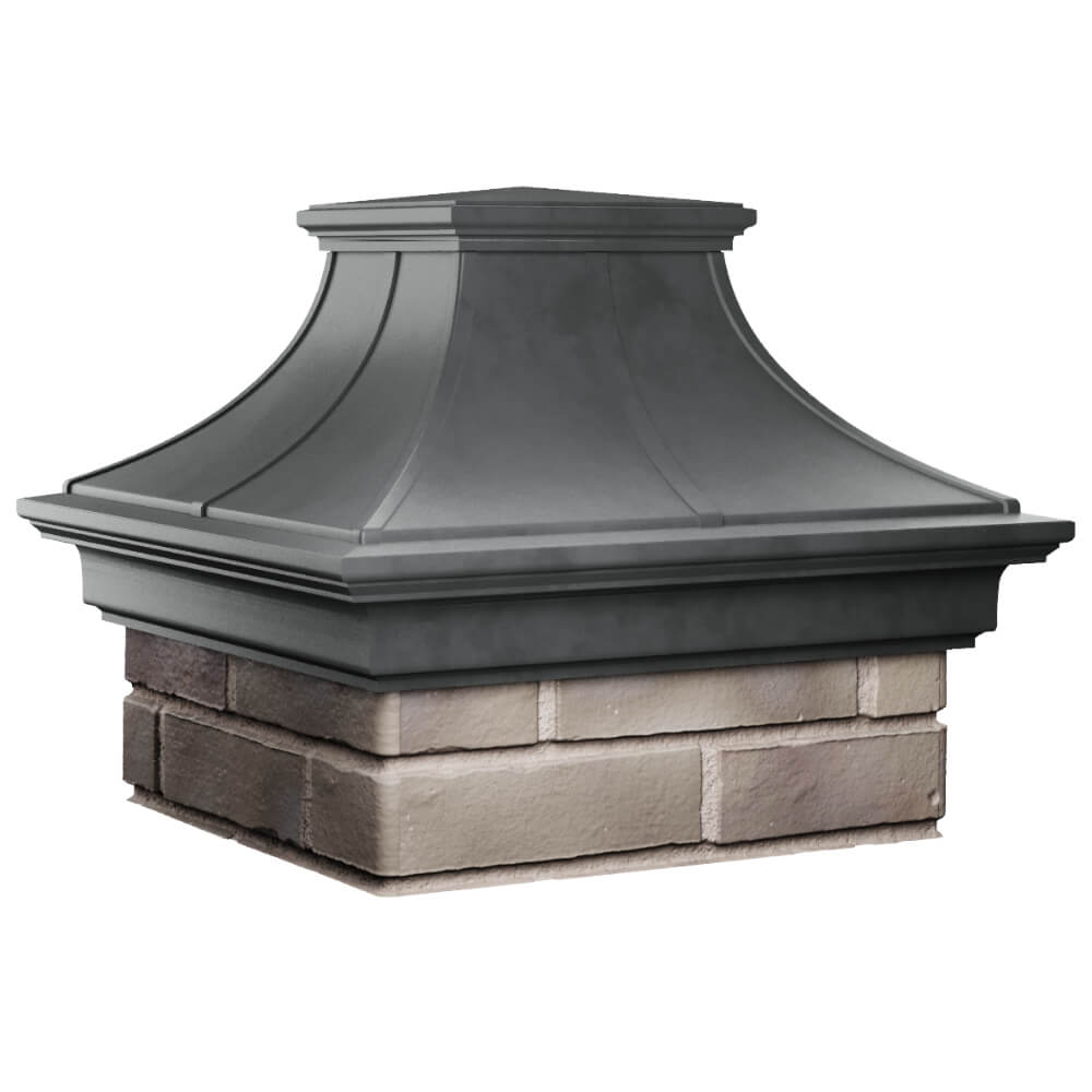 Колпак Zking Монблан Премиум Серый на столб 1.5х1.5 кирпича (385х385мм) в Омске фото