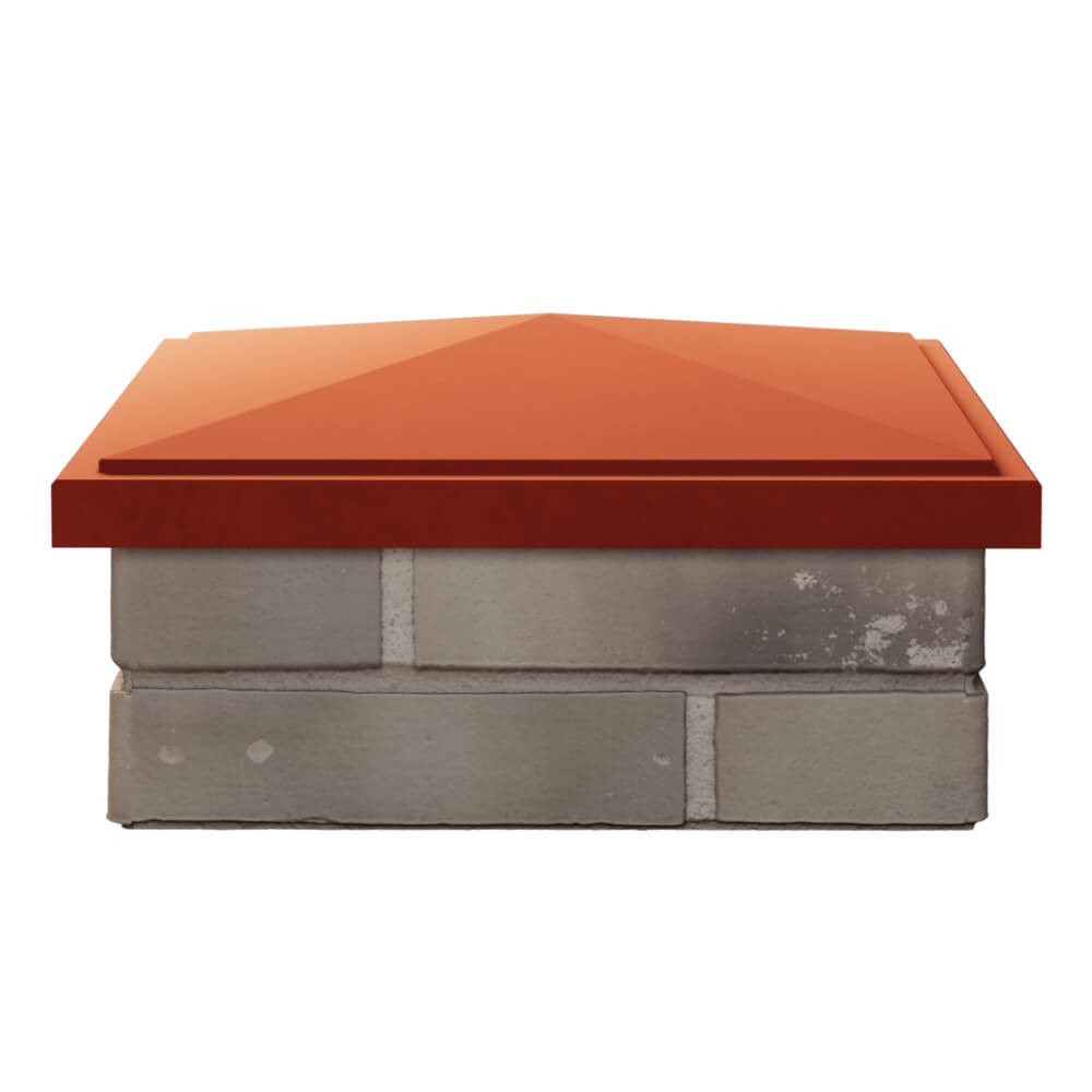 Колпак Zking БонаМоно Красный на столб 1.5х1.5 кирпича (385х385, 400х400мм) Омск фото