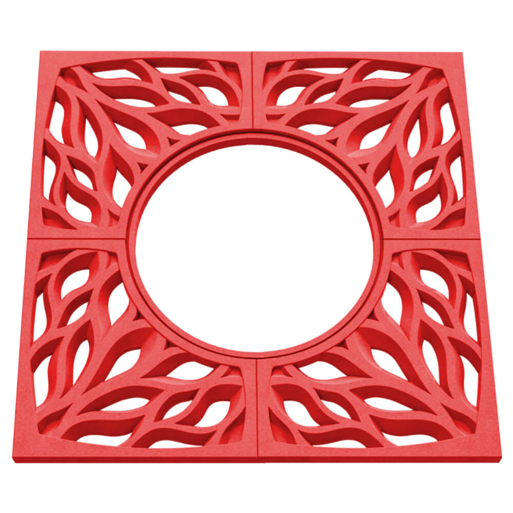 Приствольная решетка для дерева ZKING CRUST 1.2х1.2м Красная в Омске фото