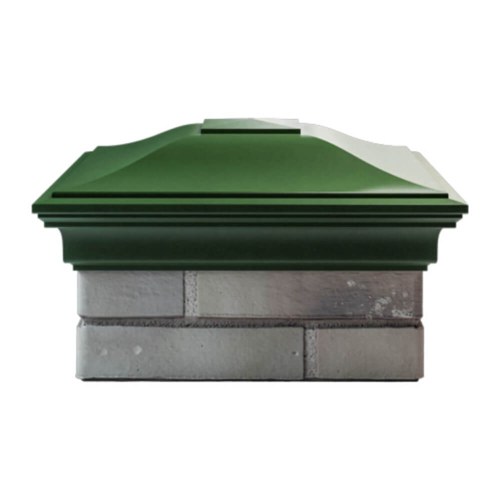 Колпак Zking Монблан Зеленый на столб 1.5х1.5 еврокирпича 0.7НФ (355х355мм) Омск фото