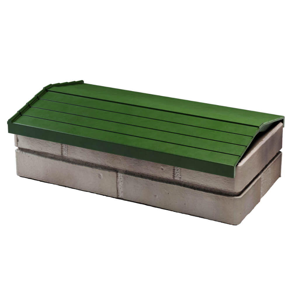 Парапет Zking Бона ХайТек Зеленый с посадкой на 1 кирпич (200/225/255мм) в Омске фото