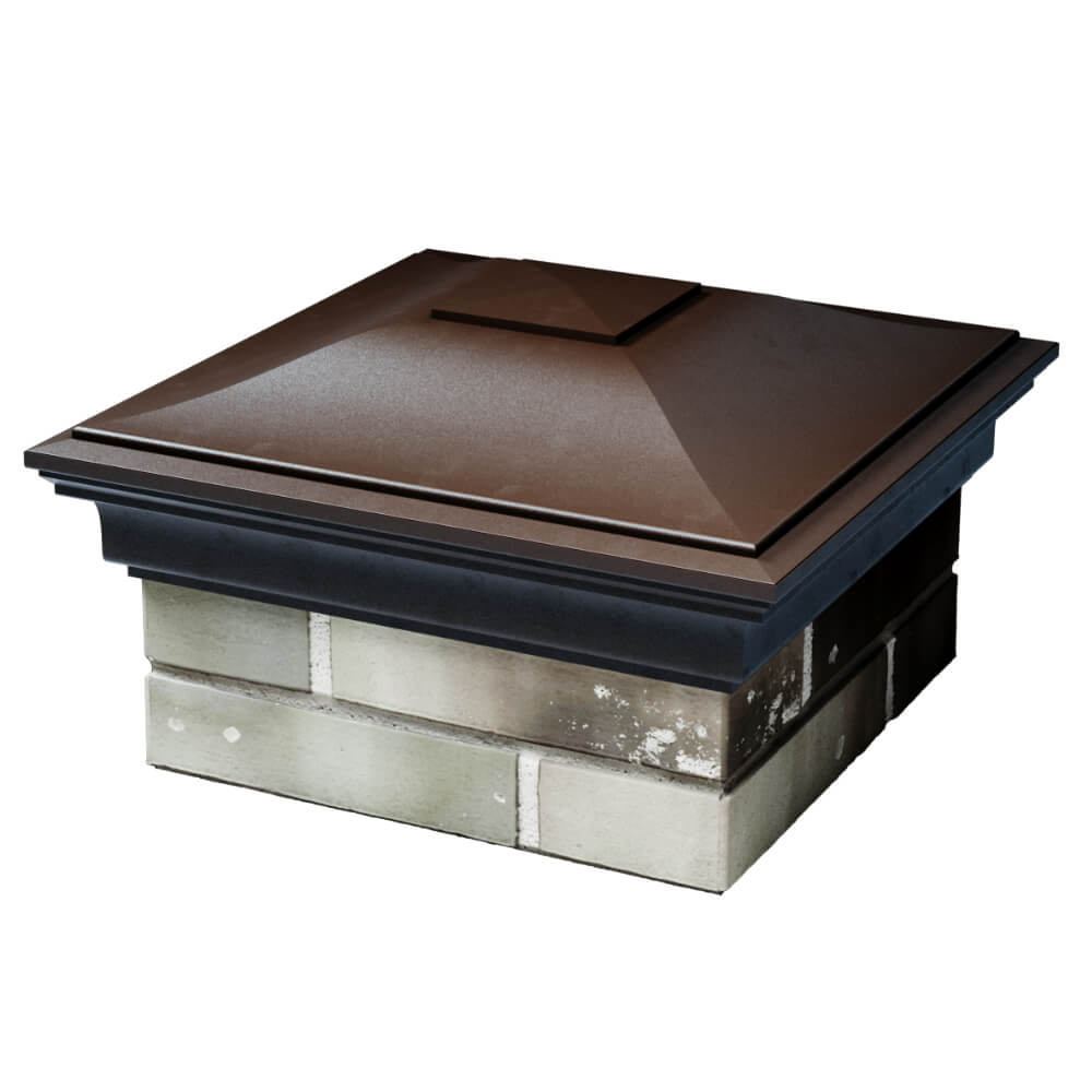 Колпак Zking Монблан Коричневый на столб 1.5х1.5 кирпича (385х385мм) в Омске фото