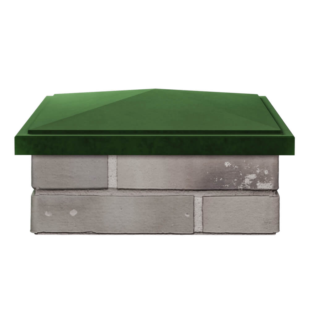 Колпак Zking БонаМоно Зеленый на столб 1.5х1.5 кирпича (385х385, 400х400мм) Омск фото