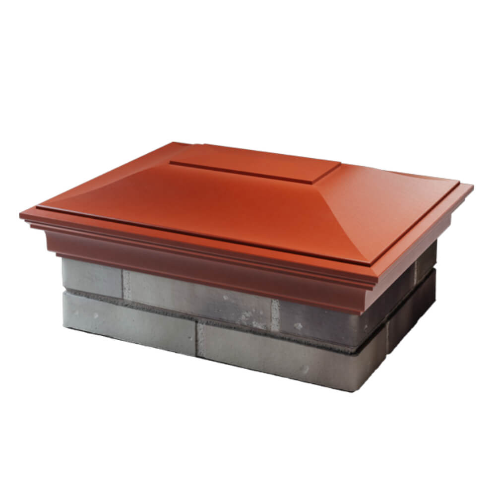 Колпак Zking Монблан Красный на столб 2х1.5 кирпича (515х385мм) в Омске фото