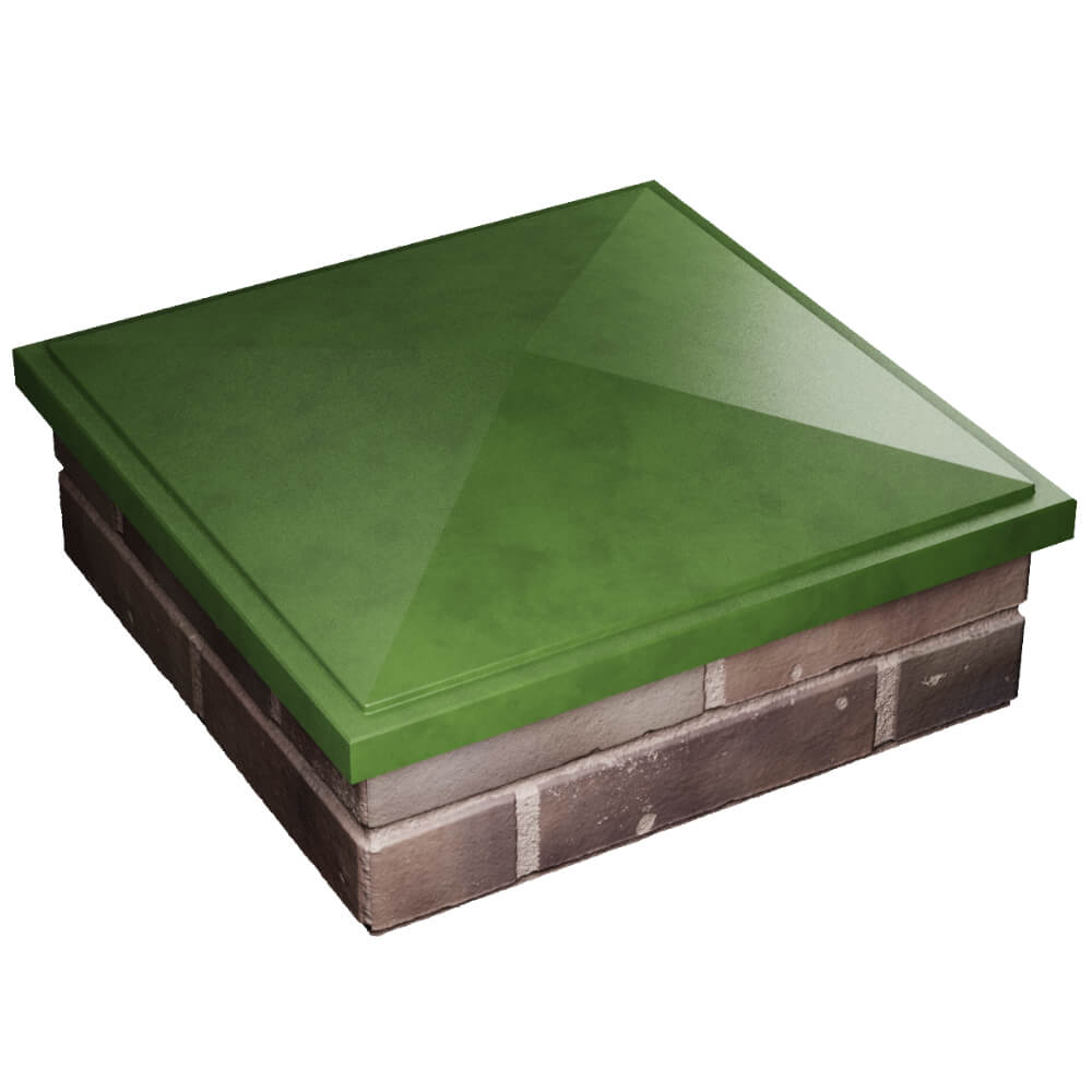 Колпак Zking БонаМоно Зеленый на столб 2х2 кирпича (515х515, 530х530мм) в Омске фото