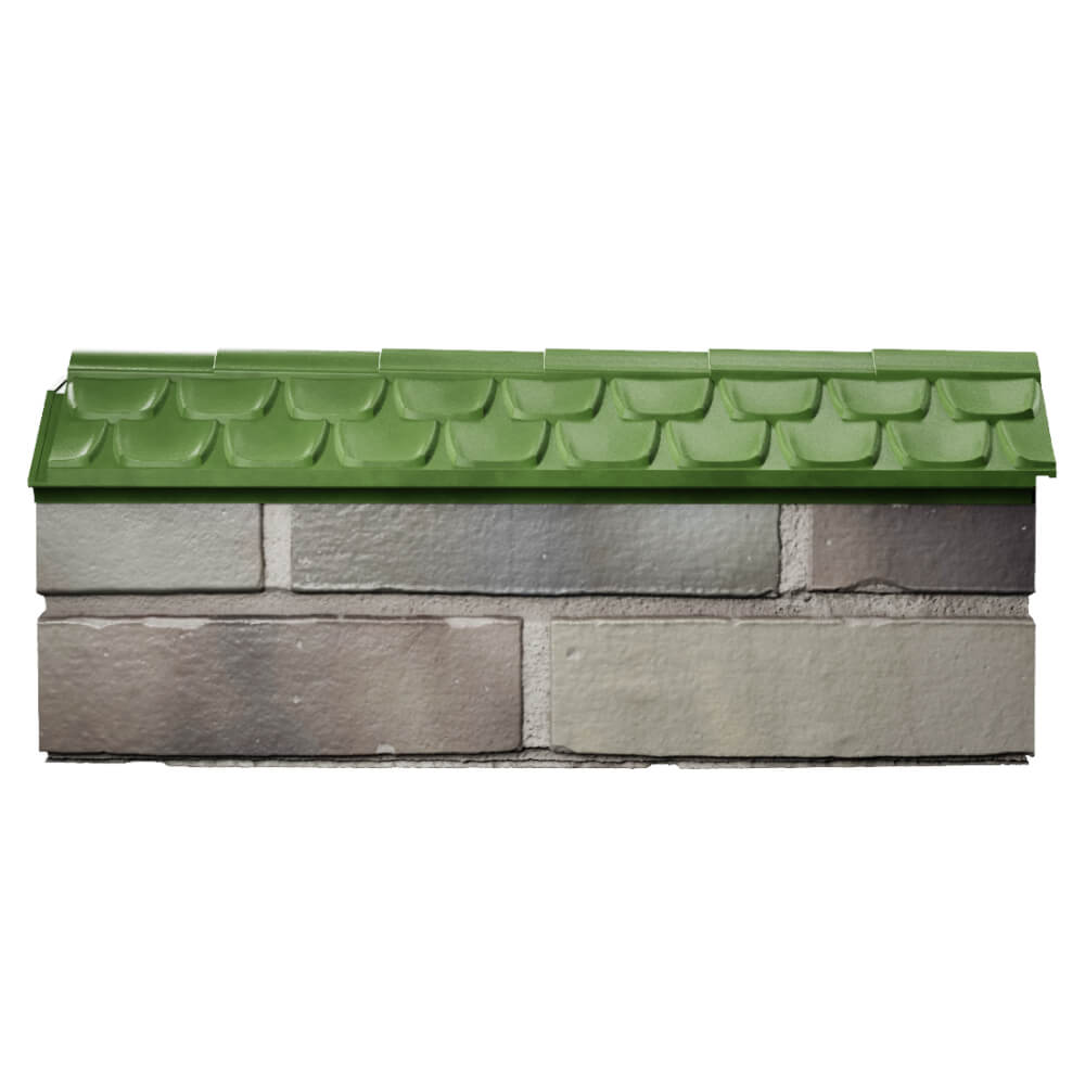 Парапет Zking Эльбрус Зеленый с посадкой на 0.5 кирпича (130мм) в Омске фото