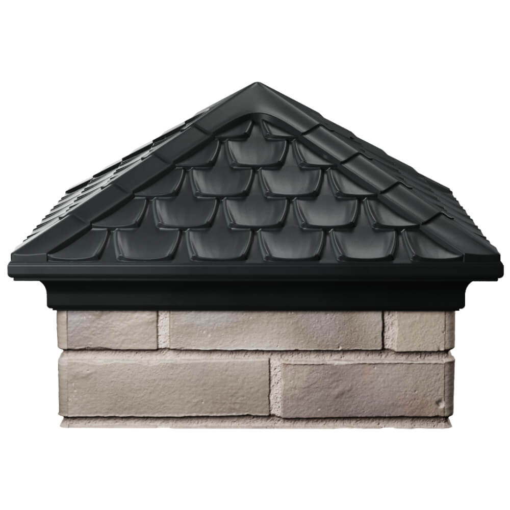 Колпак Zking Эльбрус Черный на столб 1.5х1.5 кирпича (385х385мм) Омск фото