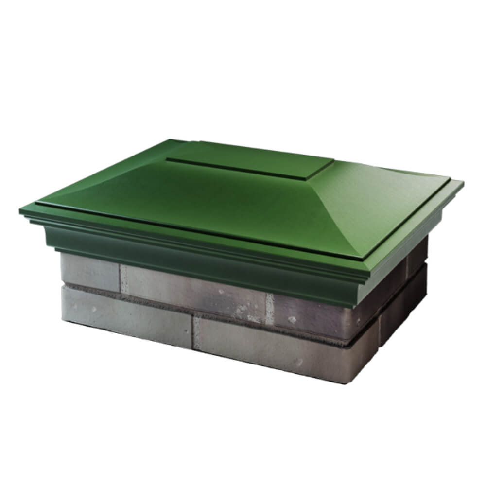 Колпак Zking Монблан Зеленый на столб 2х1.5 кирпича (515х385мм) в Омске фото