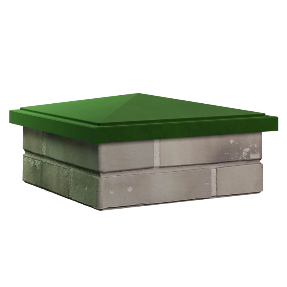 Колпак Zking БонаМоно Зеленый на столб 1.5х1.5 кирпича (385х385, 400х400мм) в Омске фото