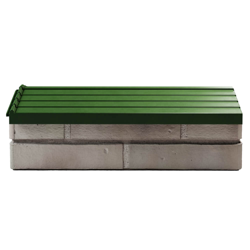 Парапет Zking Бона ХайТек Зеленый с посадкой на 1 кирпич (200/225/255мм) в Омске фото