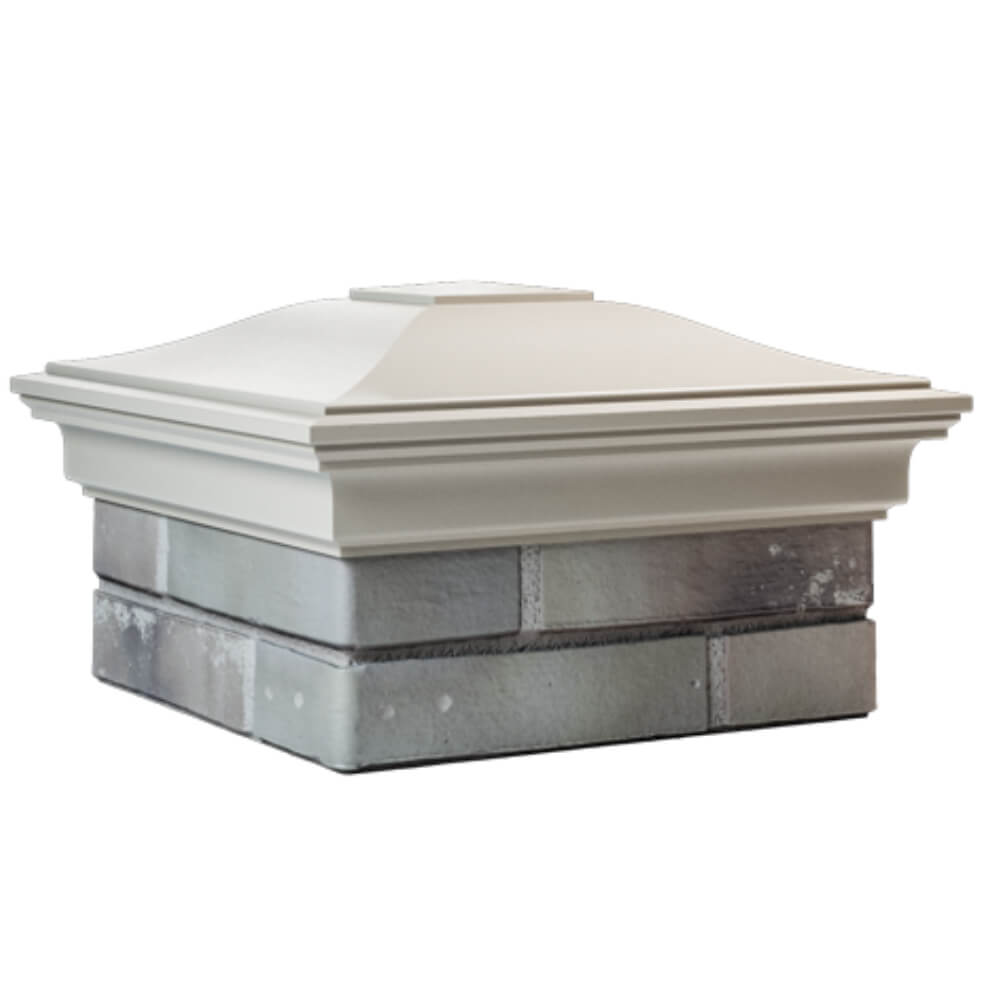 Колпак Zking Монблан Бежевый на столб 1.5х1.5 кирпича (385х385мм) в Омске фото