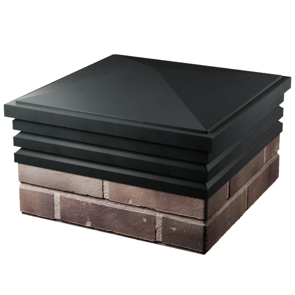 Колпак Zking Бона ХайТек Черный на столб 2х2 кирпича (513х513мм) в Омске фото