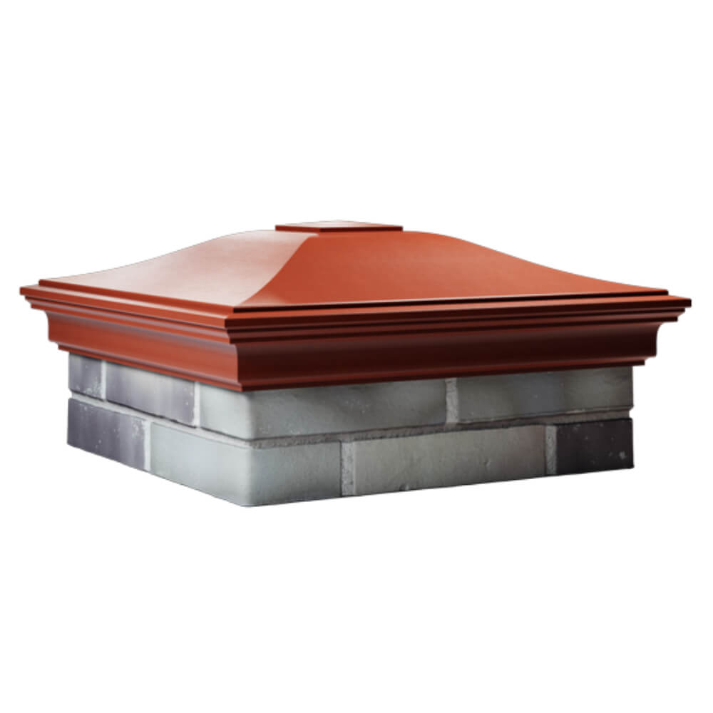 Колпак Zking Монблан Красный на столб 2х2 кирпича (515х515мм) в Омске фото