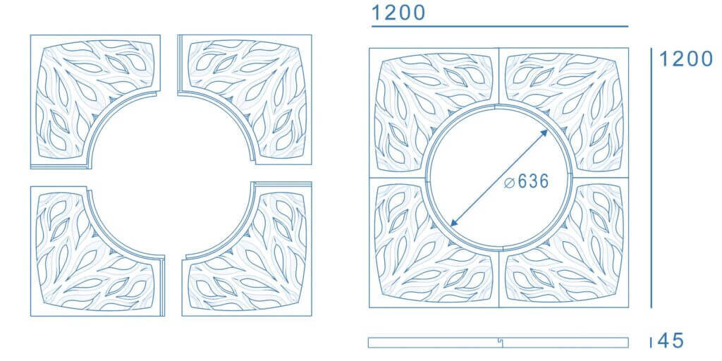 Приствольная решетка для дерева ZKING CRUST 1.2х1.2м Черная в Омске фото