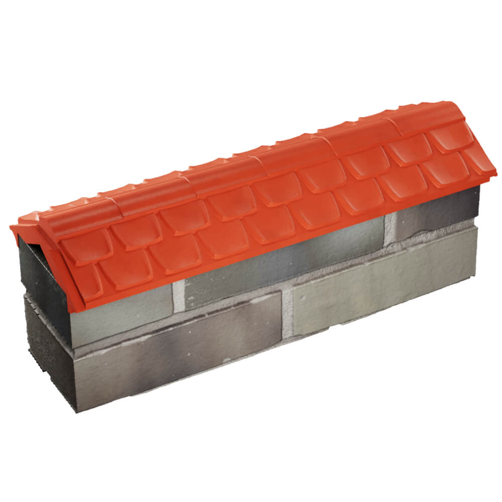 Парапет Zking Эльбрус Красный с посадкой на 0.5 кирпича (130мм) в Омске фото