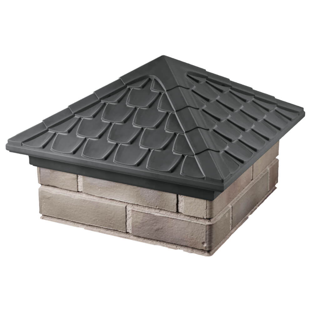 Колпак Zking Эльбрус Серый на столб 1.5х1.5 кирпича (385х385мм) в Омске фото