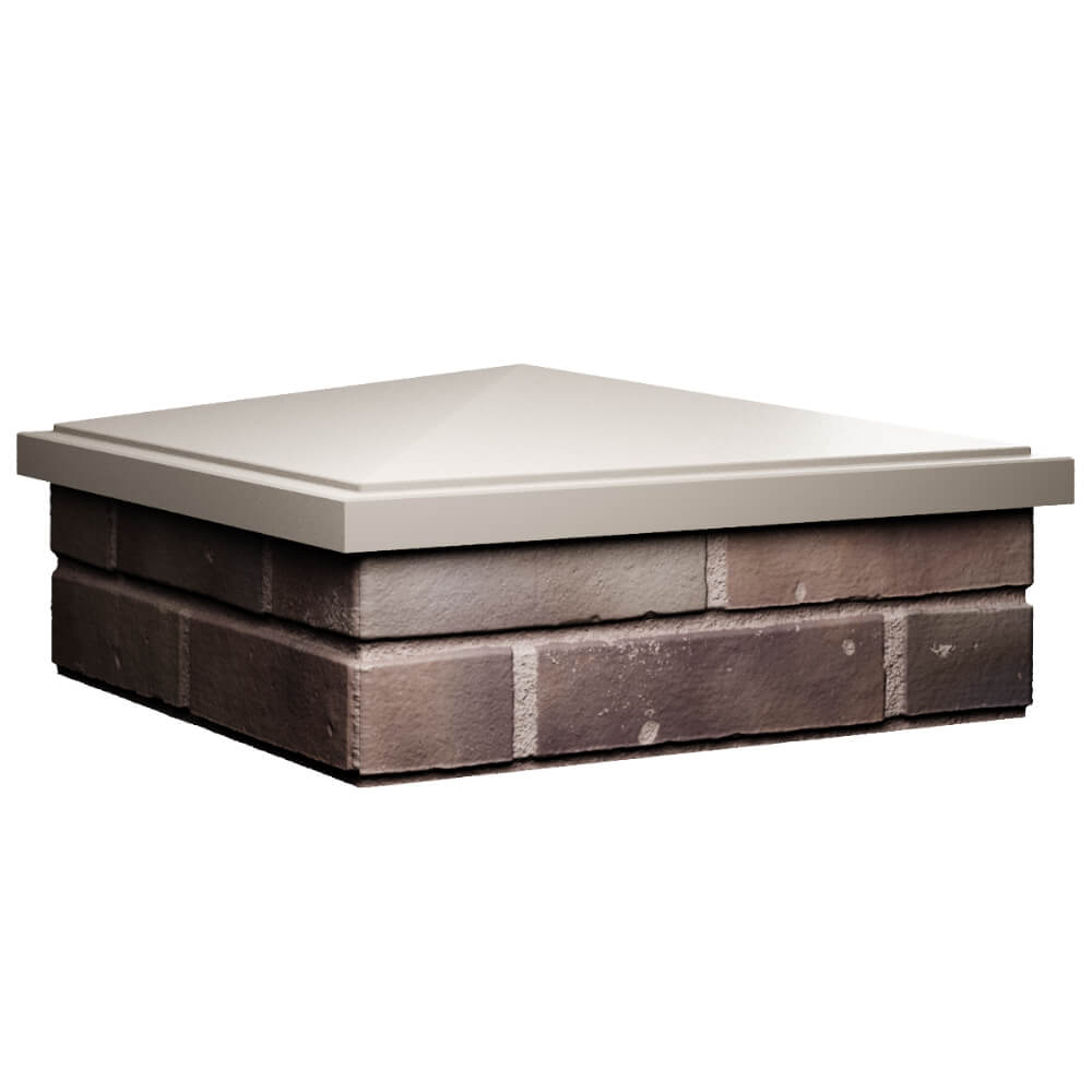 Колпак Zking БонаМоно Бежевый на столб 2х2 кирпича (515х515, 530х530мм) в Омске фото