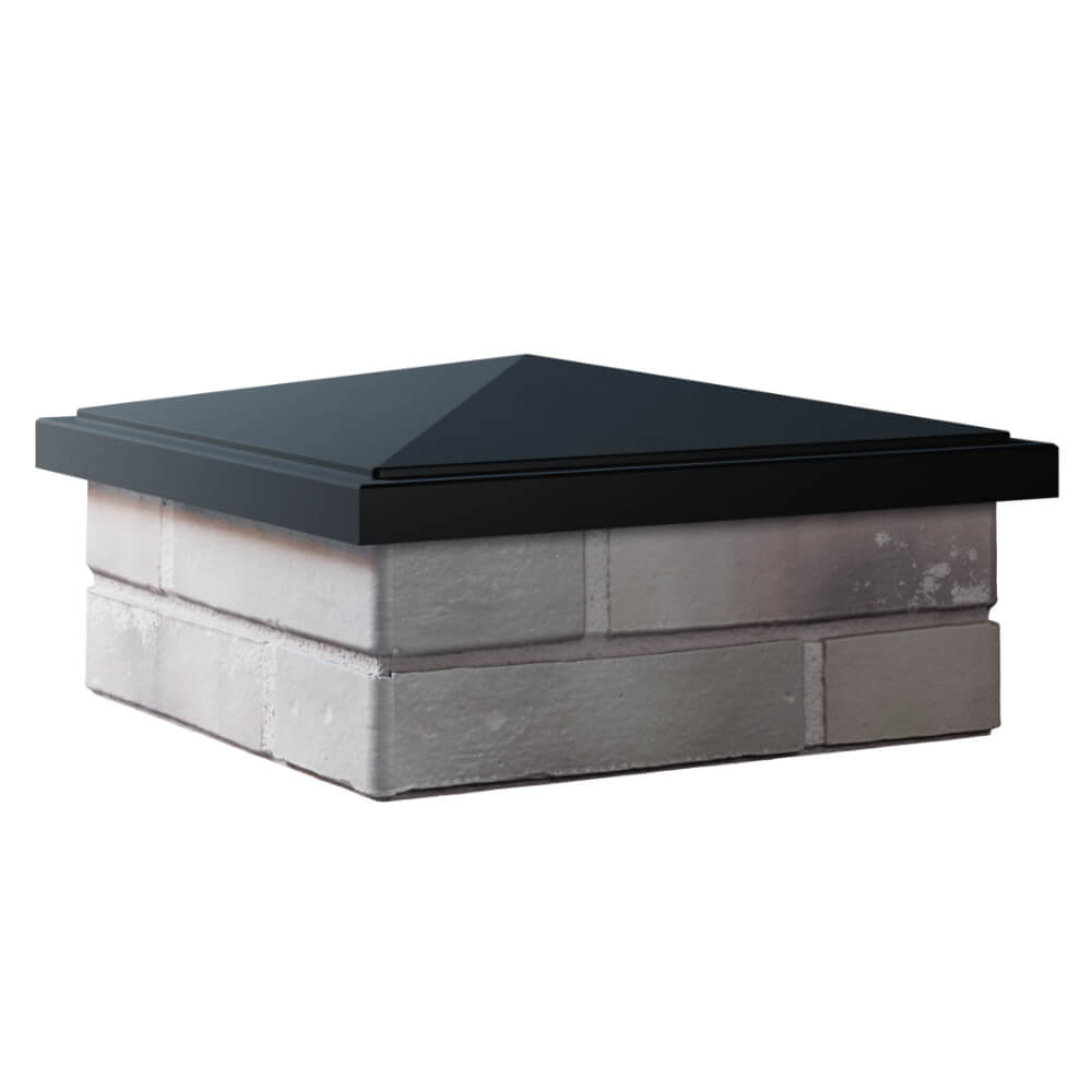 Колпак Zking БонаМоно Черный на столб 1.5х1.5 кирпича (385х385, 400х400мм) в Омске фото