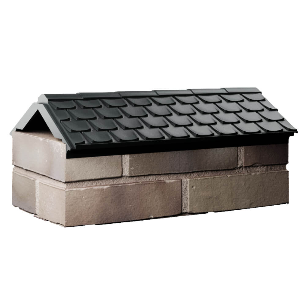 Парапет Zking Эльбрус Черный с посадкой на 1 кирпич (255мм) Омск фото