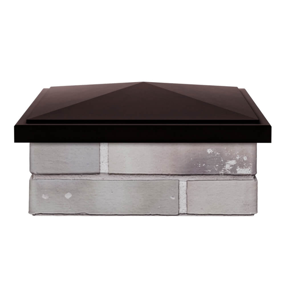 Колпак Zking БонаМоно Коричневый на столб 1.5х1.5 кирпича (385х385, 400х400мм) Омск фото