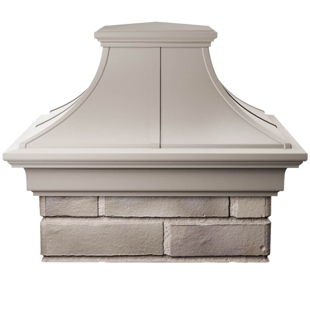 Колпак Zking Монблан Премиум Бежевый на столб 1.5х1.5 кирпича (385х385мм) Омск фото