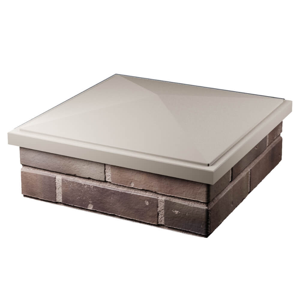 Колпак Zking БонаМоно Бежевый на столб 2х2 кирпича (515х515, 530х530мм) в Омске фото