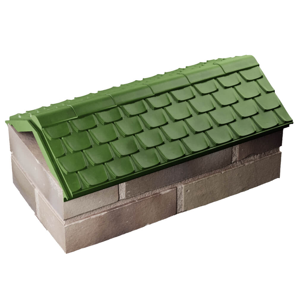 Парапет Zking Эльбрус Зеленый с посадкой на 1 кирпич (255мм) в Омске фото