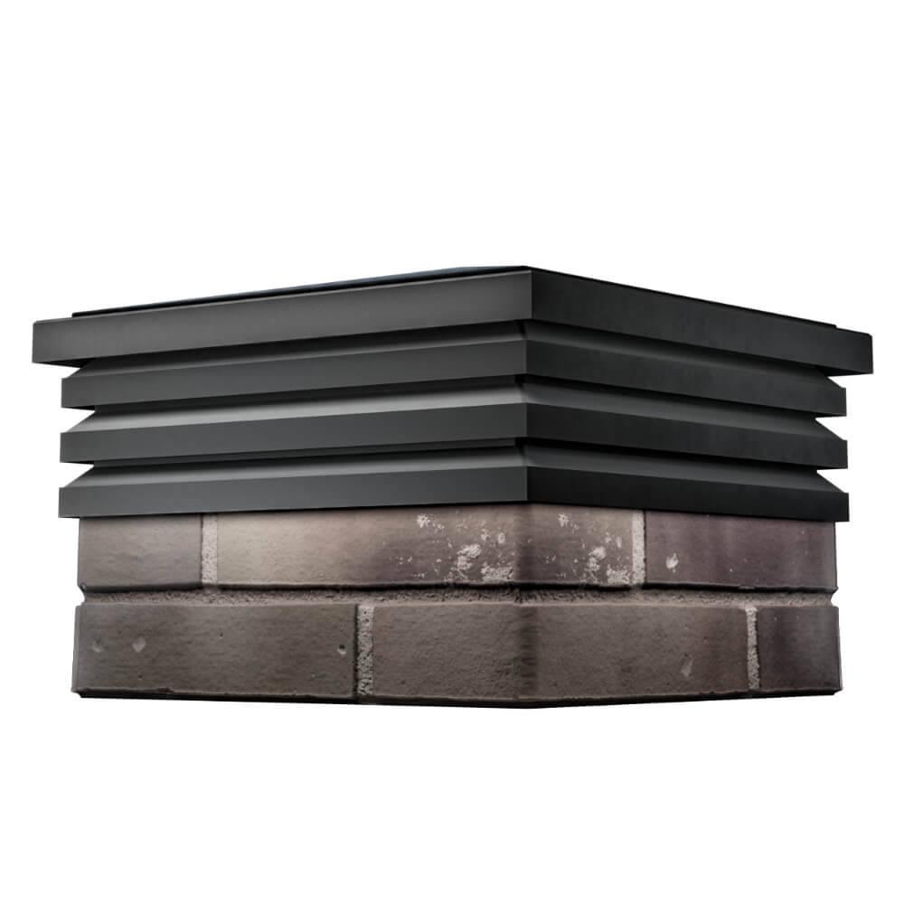 Колпак Zking Бона ХайТек Черный на столб 1.5х1.5 кирпича (385х385мм) в Омске фото