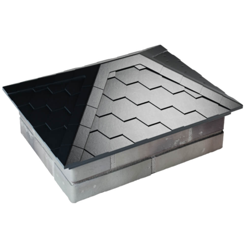 Колпак Zking Эверест Черный на столб 2х1.5 кирпича (520х390мм) Омск фото