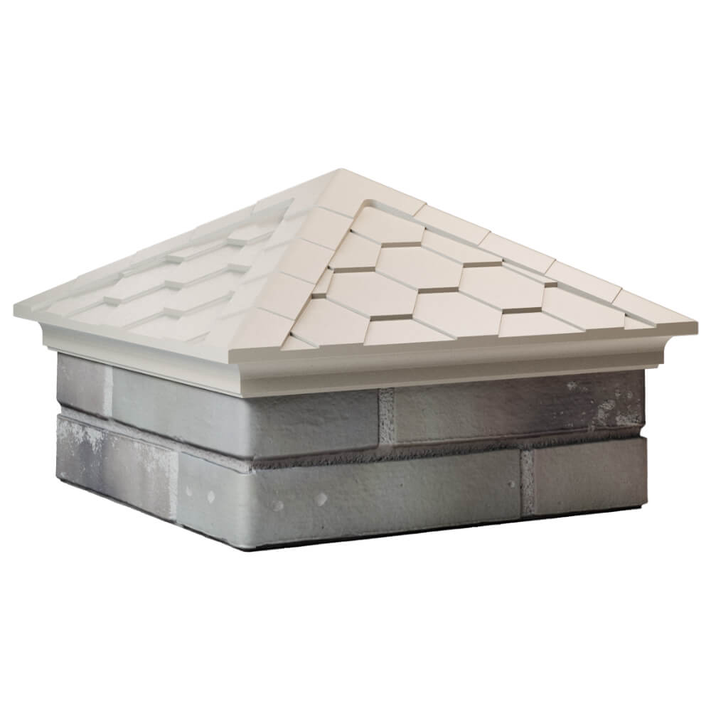 Колпак Zking Эверест Бежевый на столб 1.5х1.5 кирпича (390х390мм) в Омске фото