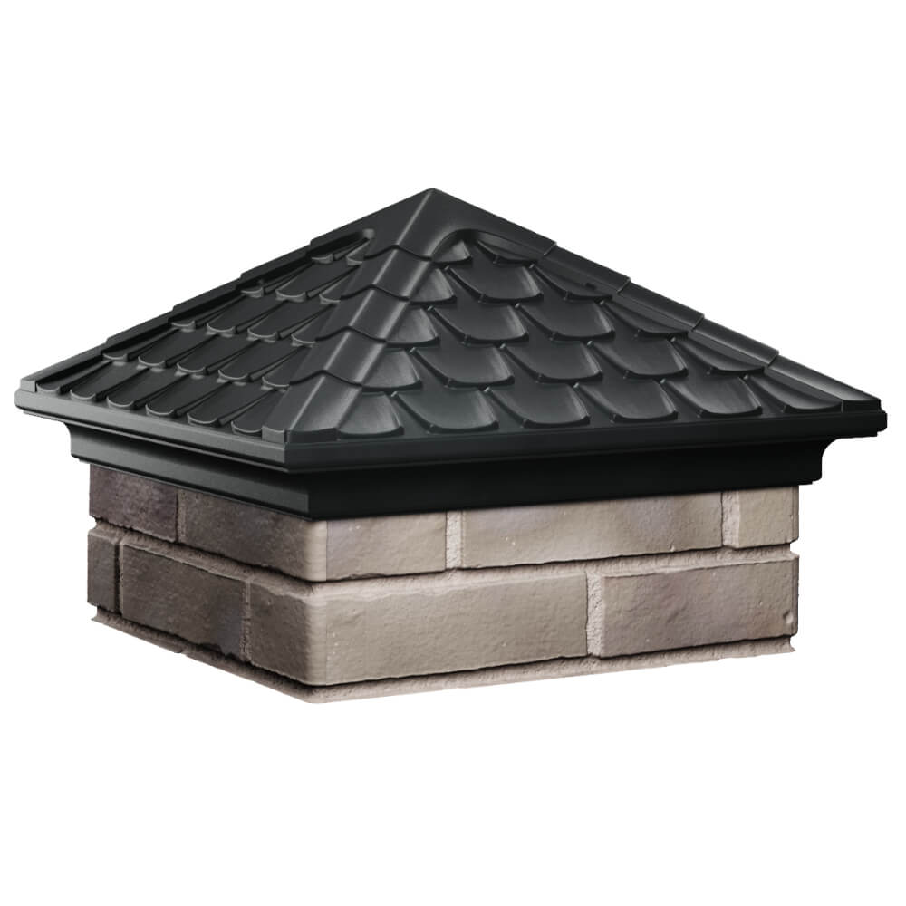 Колпак Zking Эльбрус Черный на столб 1.5х1.5 кирпича (385х385мм) в Омске фото