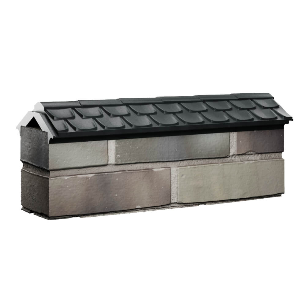 Парапет Zking Эльбрус Черный с посадкой на 0.5 кирпича (130мм) Омск фото