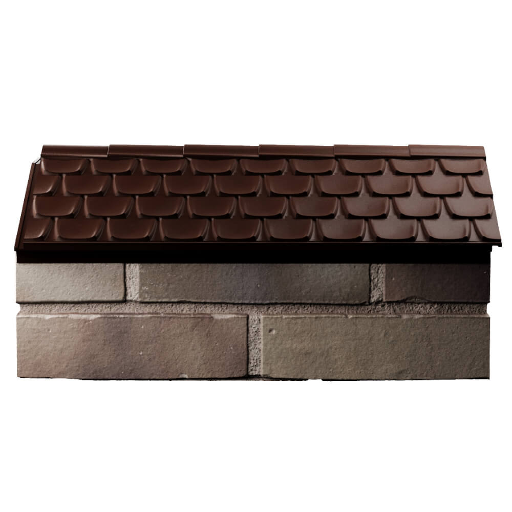 Парапет Zking Эльбрус Коричневый с посадкой на 1 кирпич (255мм) в Омске фото