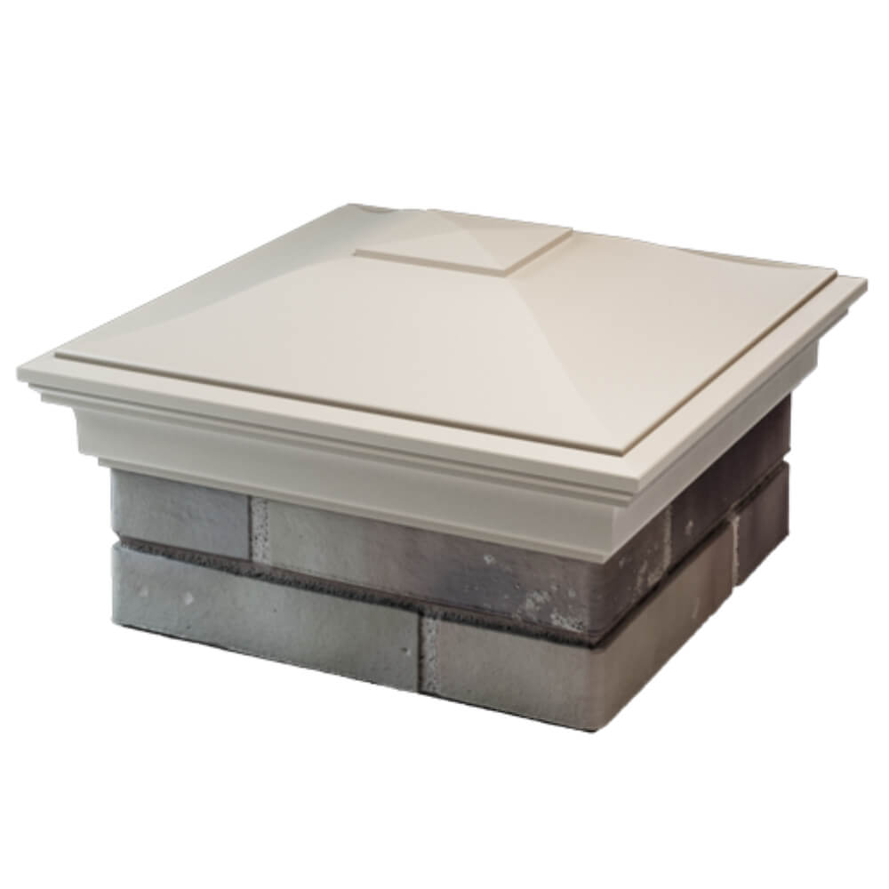 Колпак Zking Монблан Бежевый на столб 1.5х1.5 кирпича (385х385мм) в Омске фото