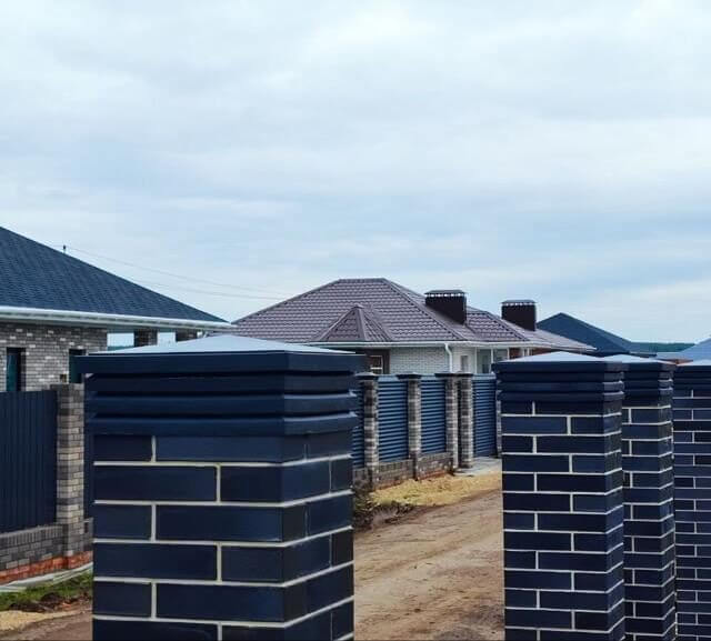 Колпак Zking Бона ХайТек Серый на столб 1.5х1.5 кирпича (385х385мм) в Омске фото