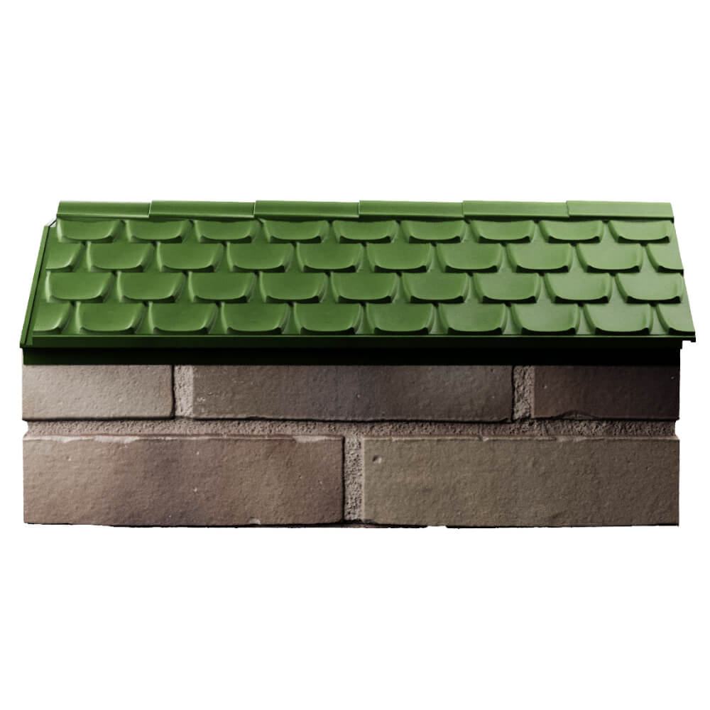 Парапет Zking Эльбрус Зеленый с посадкой на 1 кирпич (255мм) в Омске фото