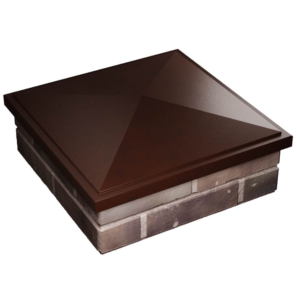 Колпак Zking БонаМоно Коричневый на столб 2х2 кирпича (515х515, 530х530мм) в Омске фото