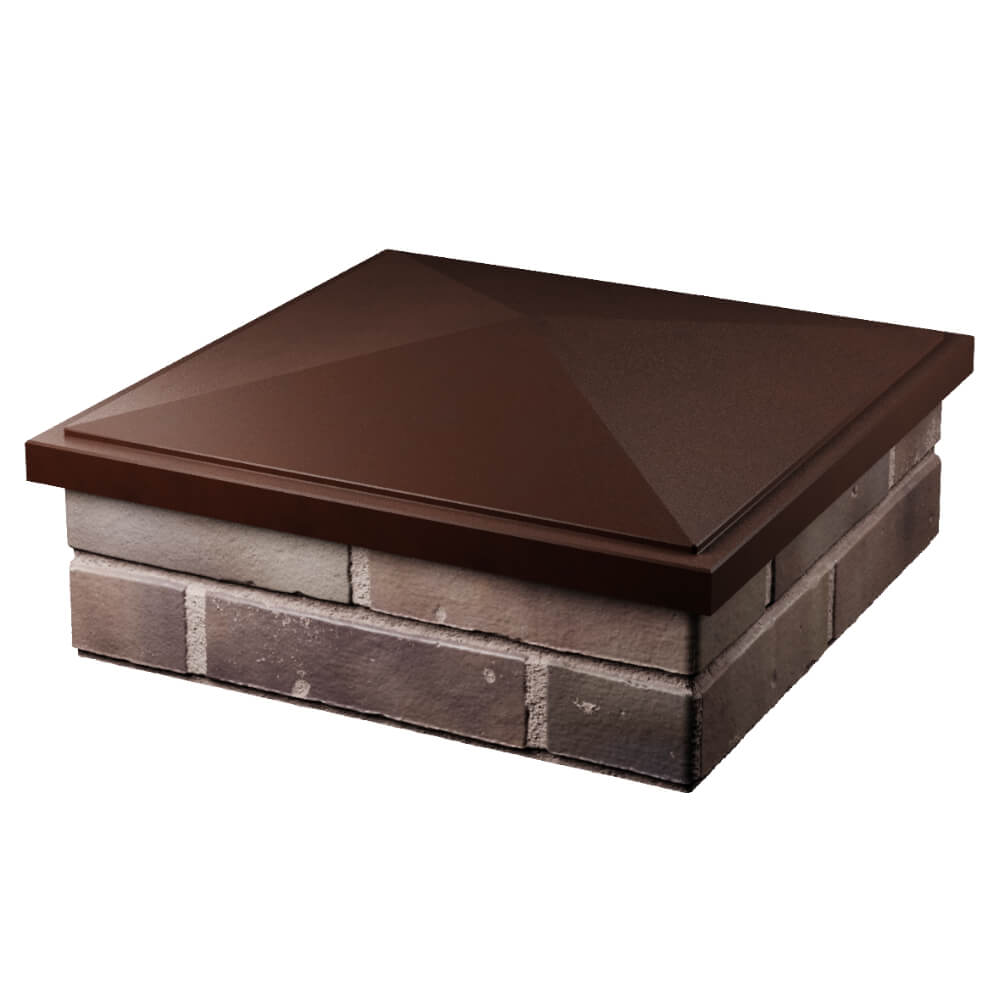 Колпак Zking БонаМоно Коричневый на столб 2х2 кирпича (515х515, 530х530мм) в Омске фото