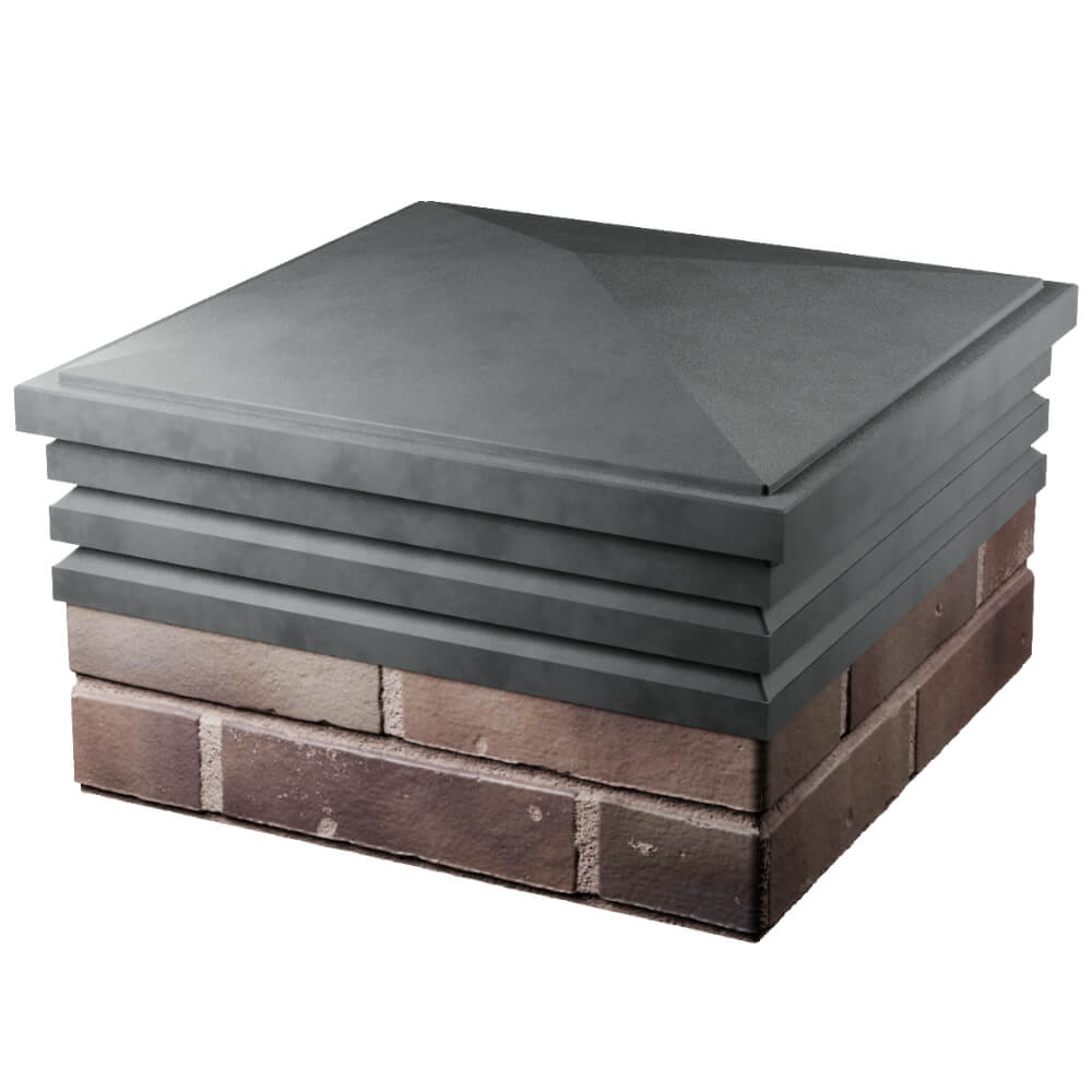 Колпак Zking Бона ХайТек Серый на столб 2х2 кирпича (513х513мм) в Омске фото