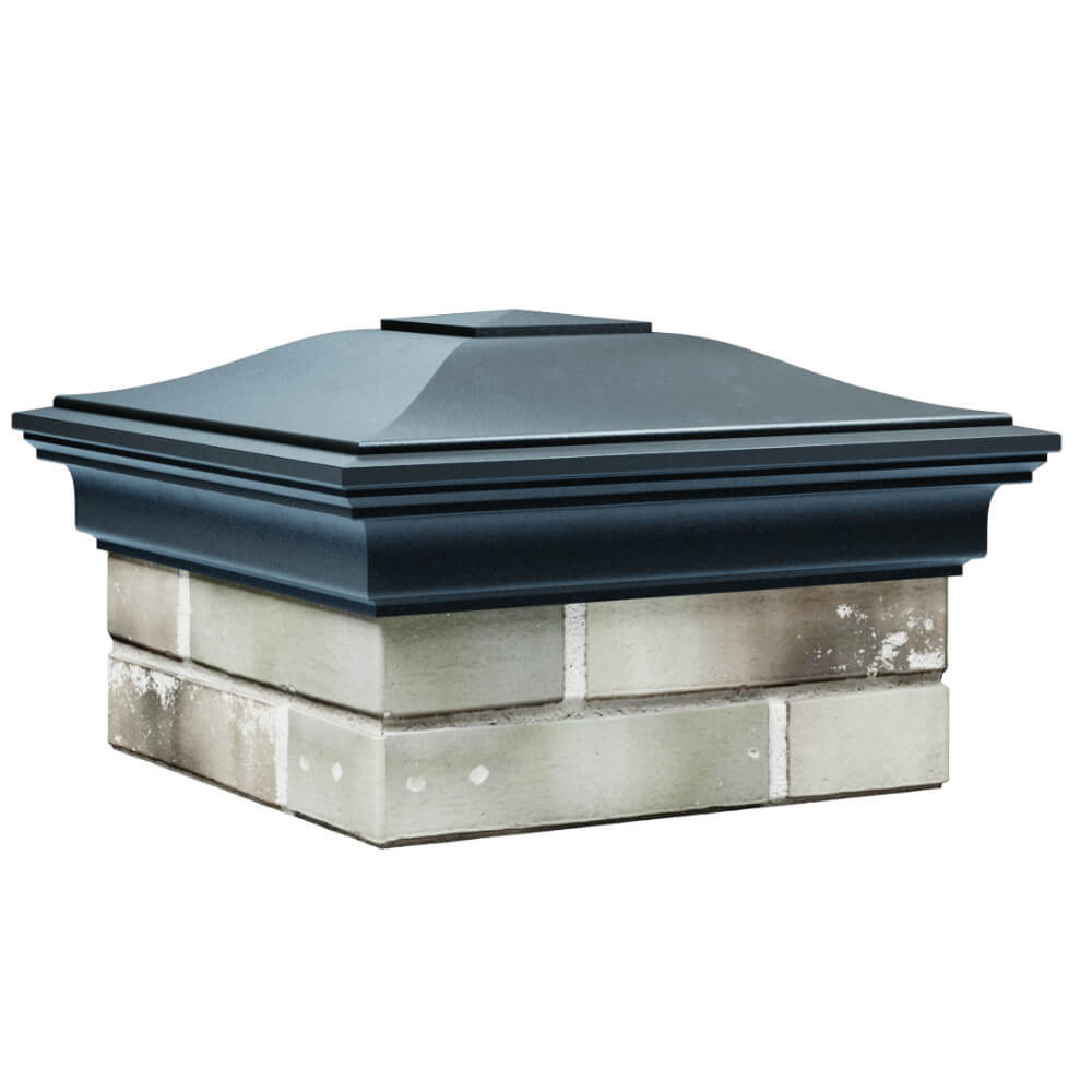 Колпак Zking Монблан Серый на столб 1.5х1.5 кирпича (385х385мм) в Омске фото