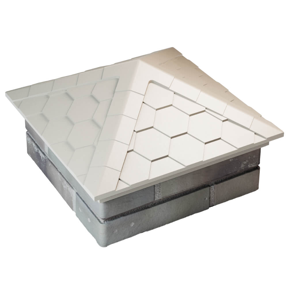 Колпак Zking Эверест Бежевый на столб 1.5х1.5 кирпича (390х390мм) в Омске фото