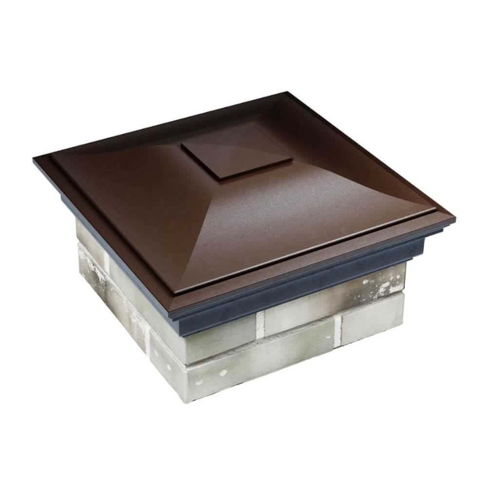 Колпак Zking Монблан Коричневый на столб 1.5х1.5 еврокирпича 0.7НФ (355х355мм) в Омске фото