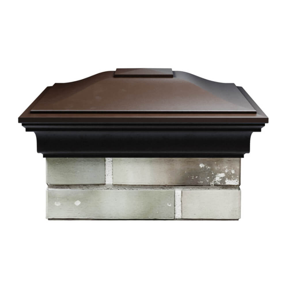 Колпак Zking Монблан Коричневый на столб 1.5х1.5 еврокирпича 0.7НФ (355х355мм) Омск фото