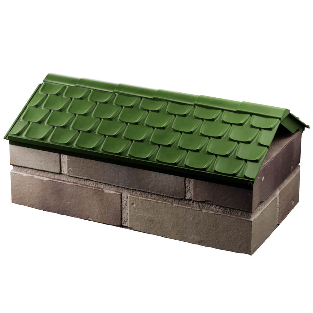 Парапет Zking Эльбрус Зеленый с посадкой на 1 кирпич (255мм) в Омске фото