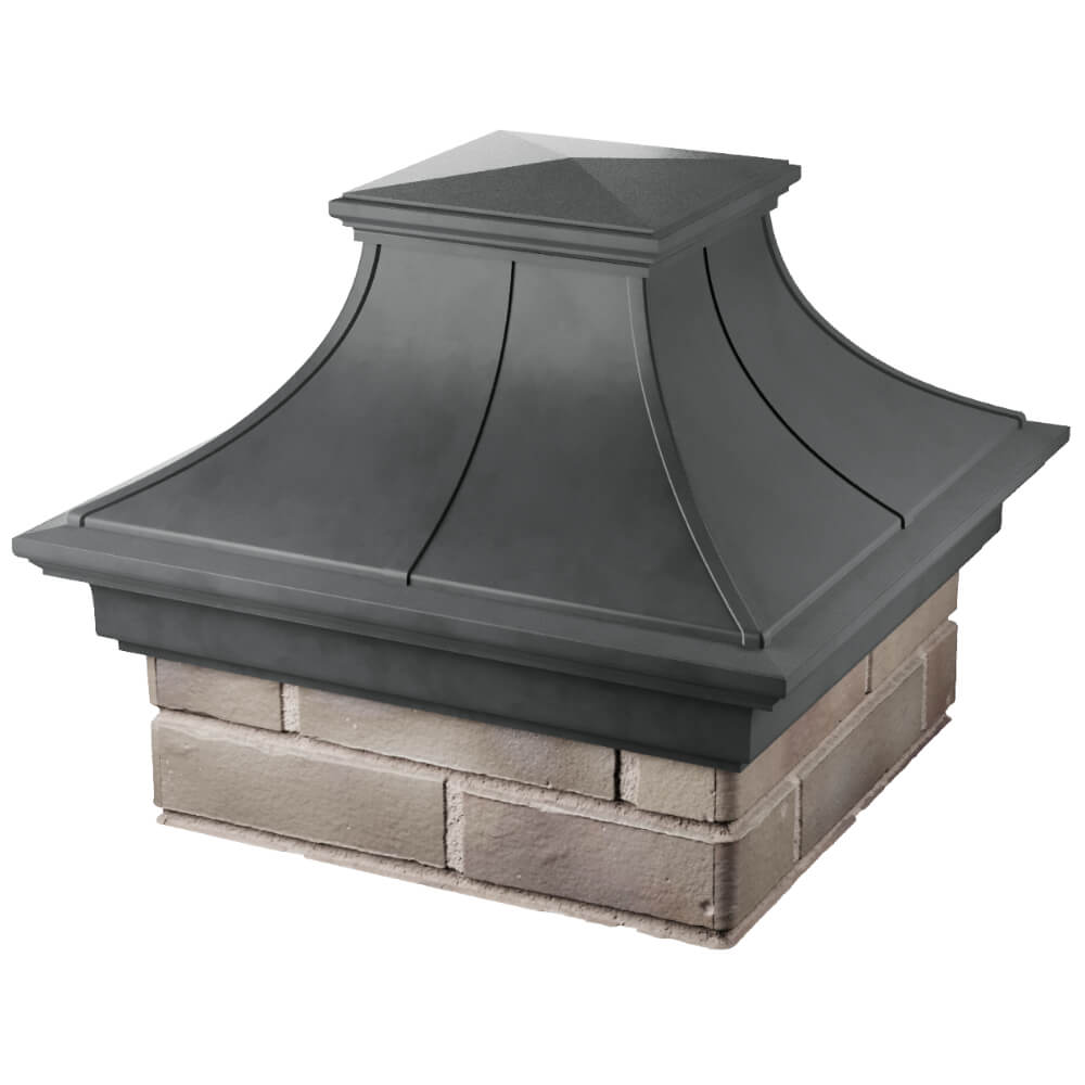 Колпак Zking Монблан Премиум Серый на столб 1.5х1.5 кирпича (385х385мм) в Омске фото