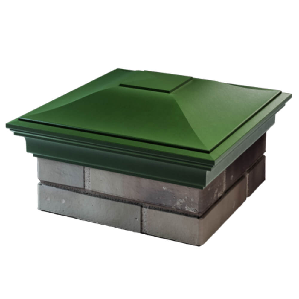 Колпак Zking Монблан Зеленый на столб 1.5х1.5 кирпича (385х385мм) в Омске фото