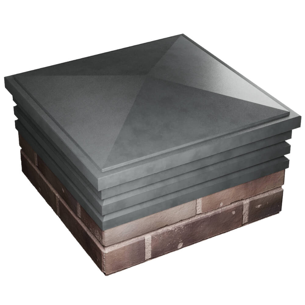 Колпак Zking Бона ХайТек Серый на столб 2х2 кирпича (513х513мм) в Омске фото