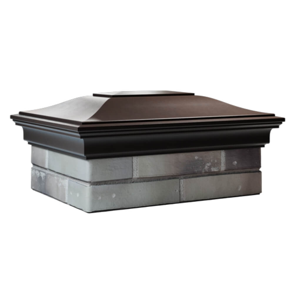 Колпак Zking Монблан Коричневый на столб 2х1.5 кирпича (515х385мм) в Омске фото