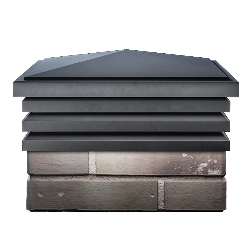 Колпак Zking Бона ХайТек Серый на столб 1.5х1.5 кирпича (385х385мм) Омск фото